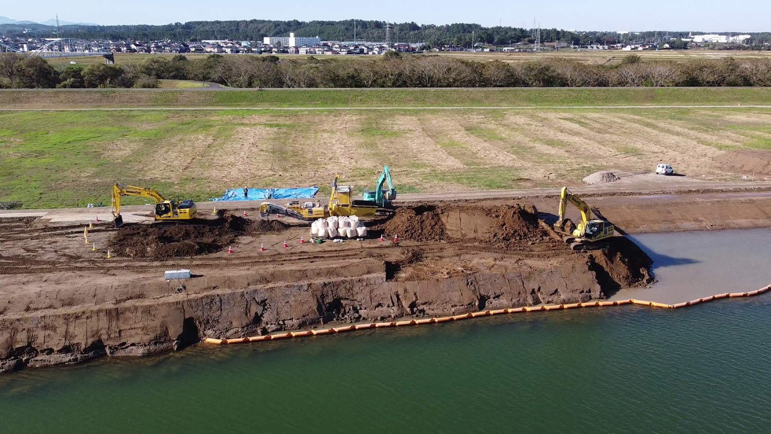 最上川下流九木原地区河道掘削工事の画像