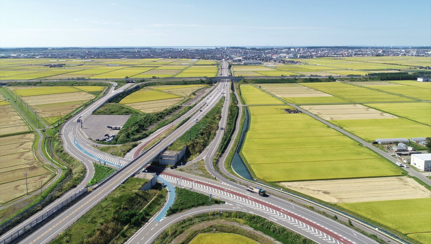 大町地区道路改良工事の画像