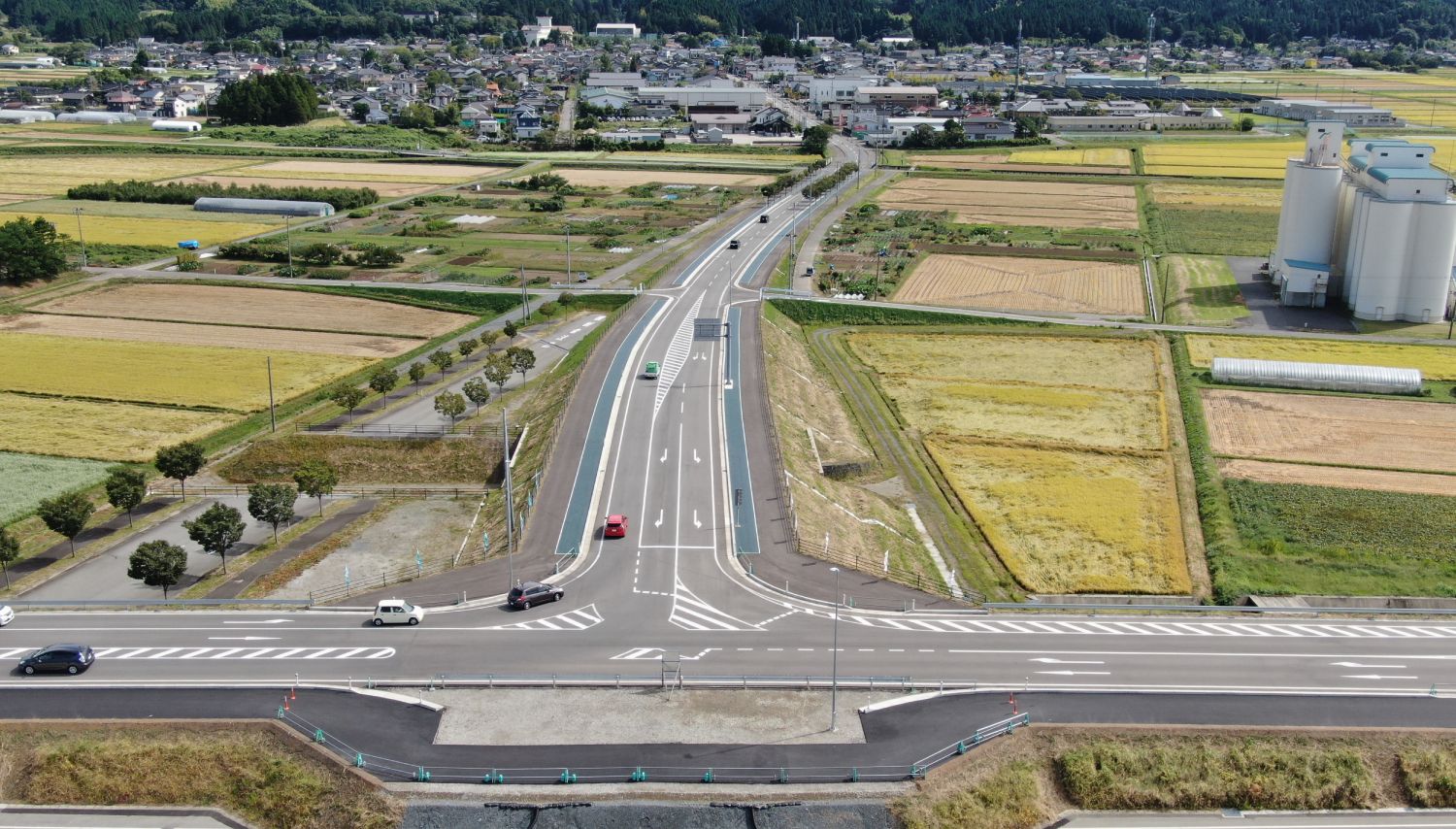 一般県道余目松山線道路改良工事の画像