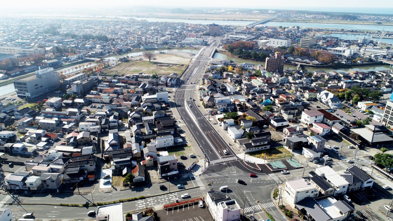 県道豊里十里塚線道路改良工事の画像