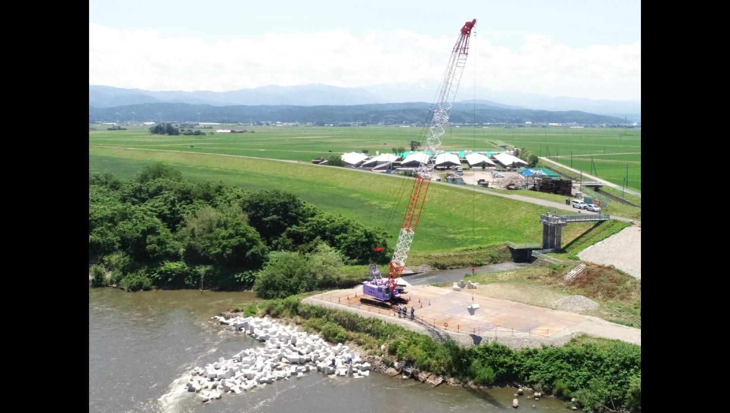 最上川下流古関地区災害復旧工事の画像