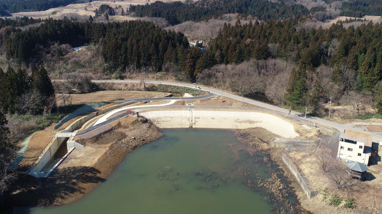 金谷地区ため池防災減災事業第1工区工事の画像